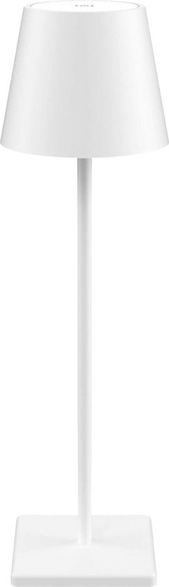 Oplaadbare Tafellamp Wit Dimbaar 36CM Aluminium Bureaulamp Tafellamp Slaapkamer IP54